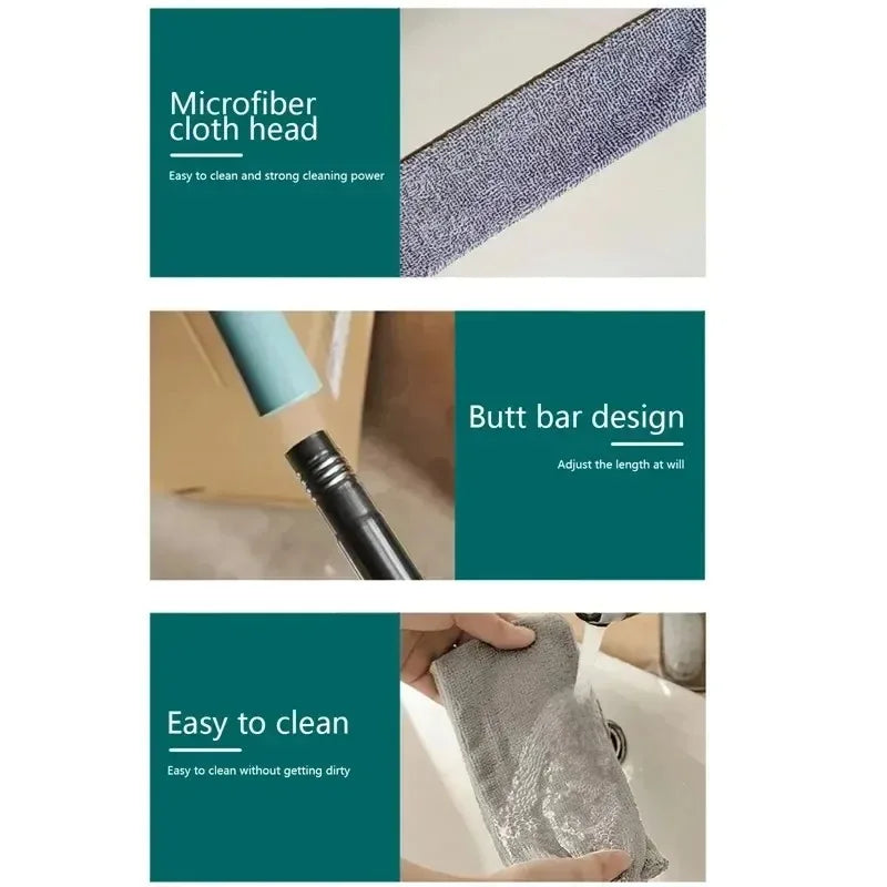 Telescopic Long Handle Microfiber Duster for Household Cleaning