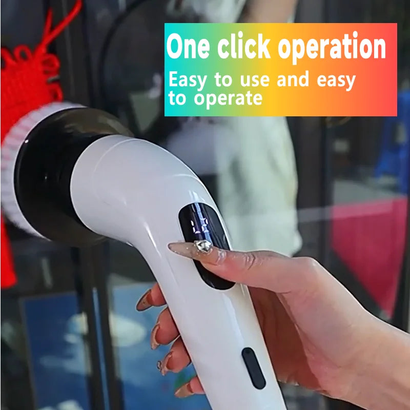 Household Cordless Spin Scrubber