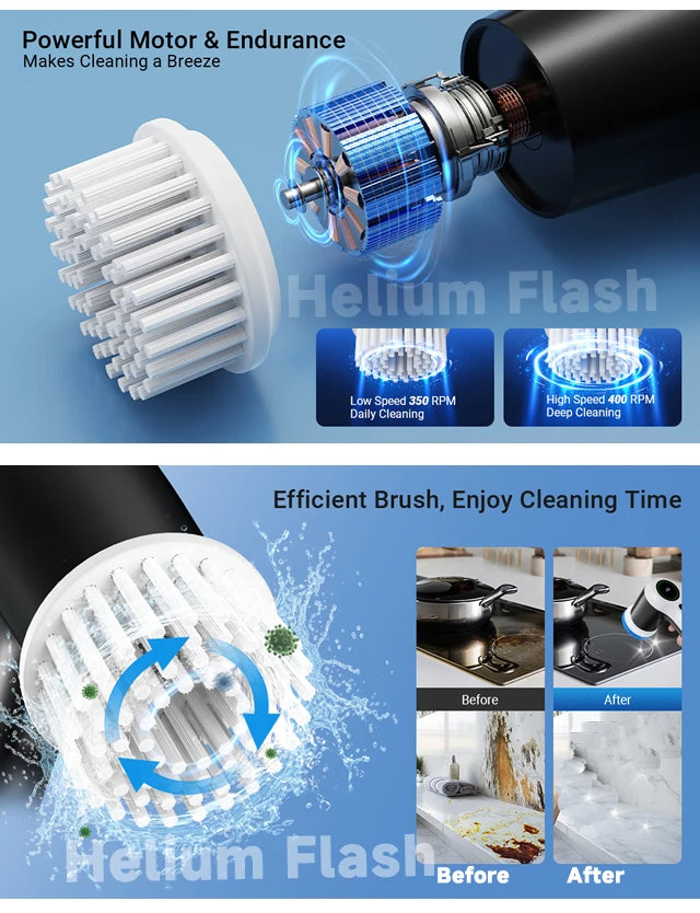 Household Cordless Spin Scrubber