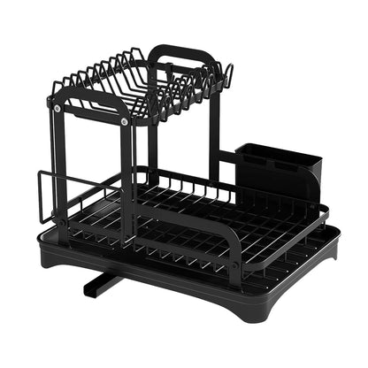 2-Tier Dish Bowl Drainer Storage Rack
