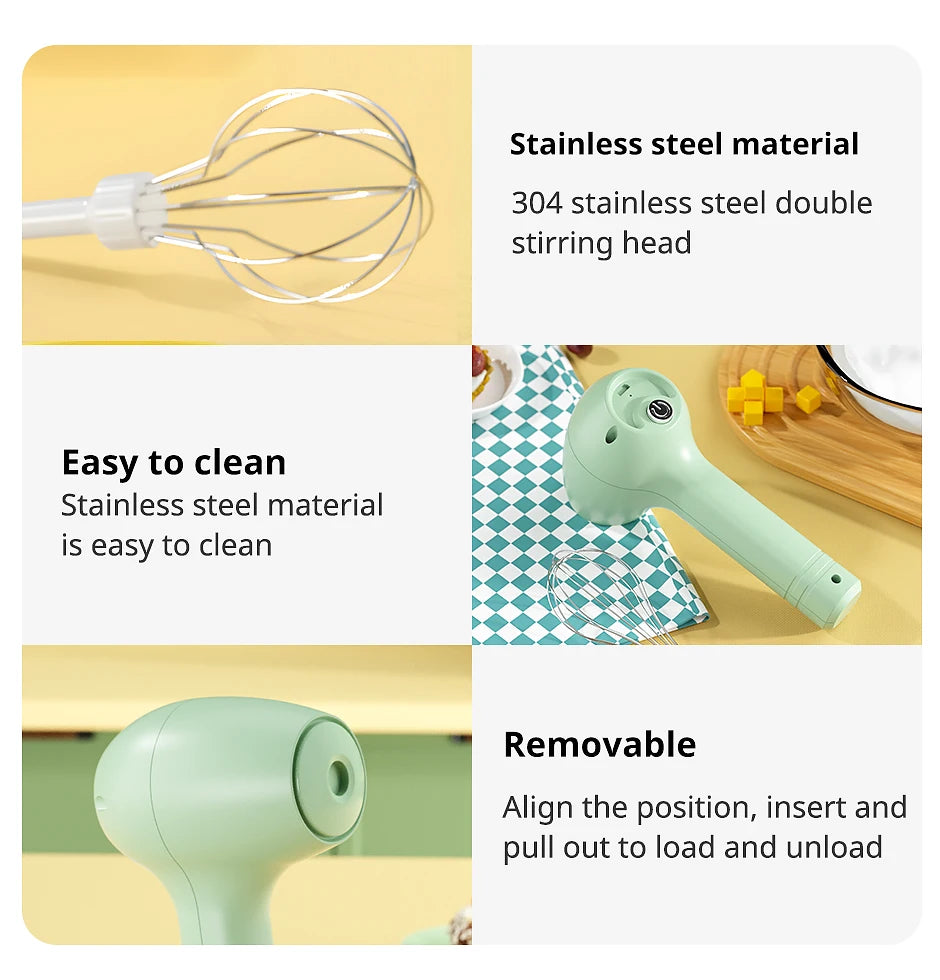 Wireless Portable Electric Food Mixer
