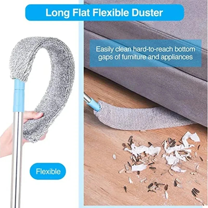 Telescopic Long Handle Microfiber Duster for Household Cleaning