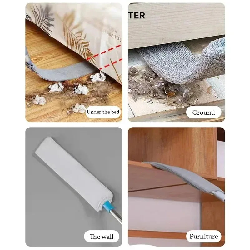 Telescopic Long Handle Microfiber Duster for Household Cleaning